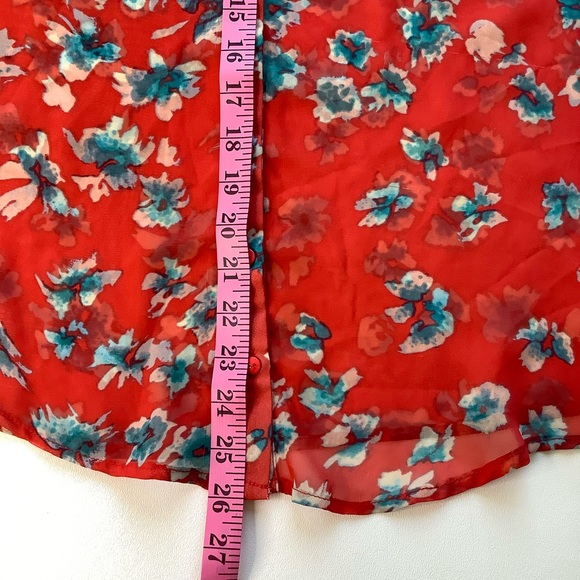 Olivia Moon Womens Sheer Top Tunic M - Picture 8 of 9